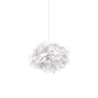 Lampa wisząca kula z tiulu Kate biała
